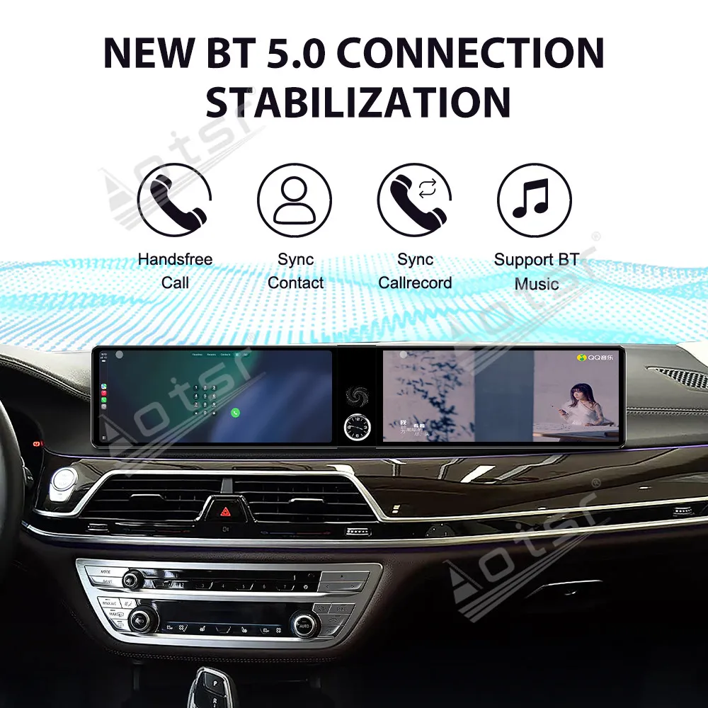 Elite Dual 12.3 Inch HD Touch Android 13 Car Radio DSP Wireless CarPlay GPS Accessories For BMW 7 Series G11 G12 2015-2017 EV0