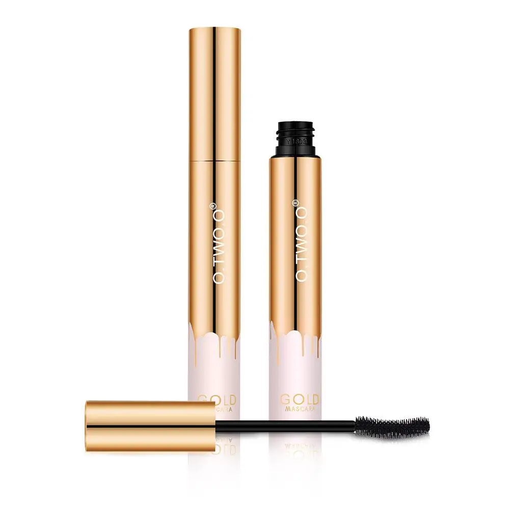 Mascara 3D noir pour extension de cils, accessoire de maquillage, longue tenue, brosse dorée, beauté, U6t8