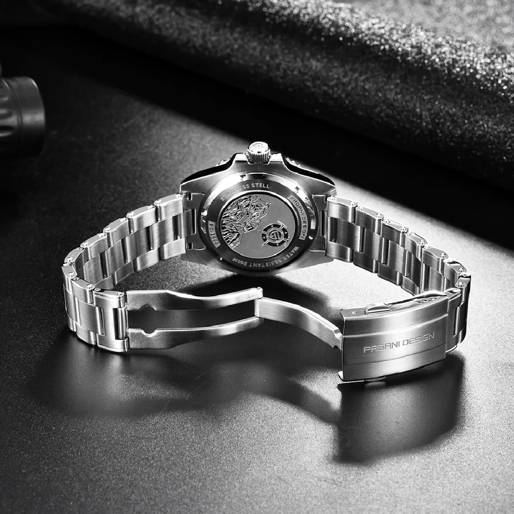 PAGANI تصميم الرجال ساعة اليد الميكانيكية السيراميك الحافة NH35 ساعة أوتوماتيكية الياقوت الفولاذ المقاوم للصدأ 200 متر مقاوم للماء Reloj Hombre