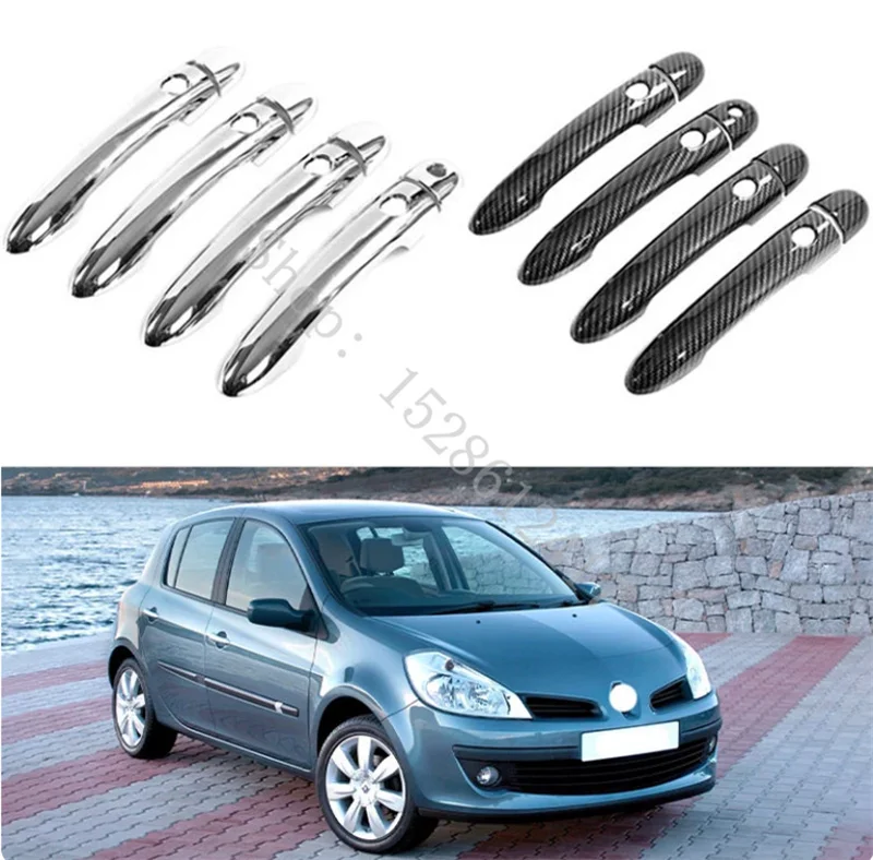 For Renault Clio MK3  2005 2006-2012 ABS Door Handle Bowl Door handle Protective covering Cover Trim car-styling
