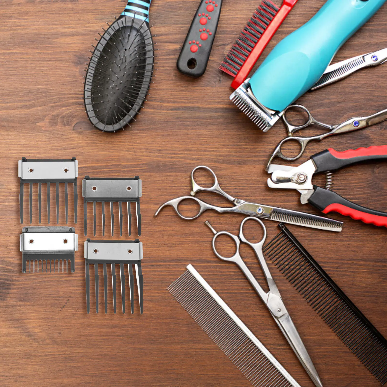 

4Pcs Professional Hair Clipper Guards Replacement Set Precision Buckle Limit Combs for Consistent Haircut Results Styling Tools