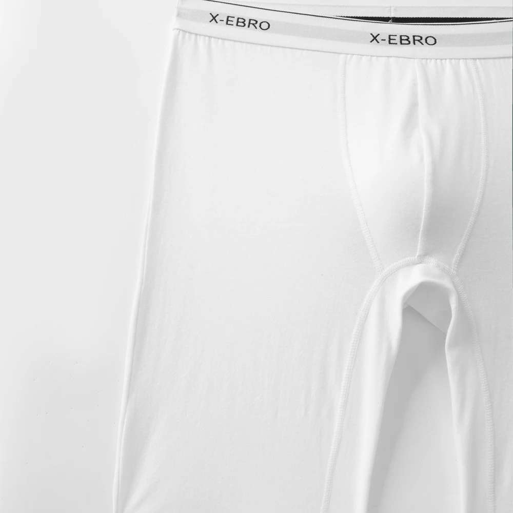 4 unidades de calzoncillos tipo bóxer de algodón blanco para hombre, de pierna larga, ropa interior masculina, bragas de alta calidad, cómodos y con un ajuste perfecto.