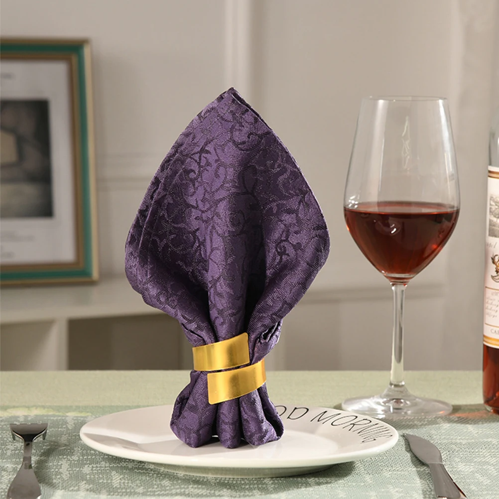 

8 Pcs Napkin Rings Delicate Retro Holder Alloy Banquet Decor Kitchen Tableware Reusable Easy Clean Serviette Buckles