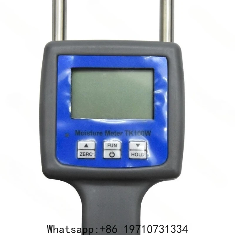TK100W Hygrometers Professional Wood Sawdust Powder Hay Bale Peat Moisture Meter Tester Digital LCD Humidity Moisture Analyzer