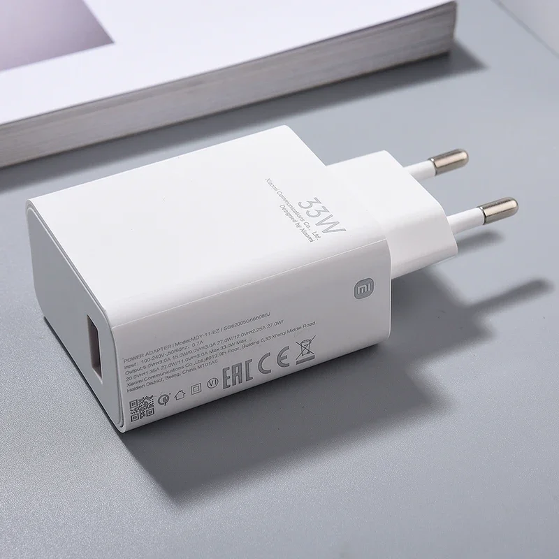 For Xiaomi-Fast Charger with Type C Cable EU Adapter Turbo Charge Redmi 15 15C Note 9 10 11 12 Pro Poco M7 Plus M5S M6 M4 X3