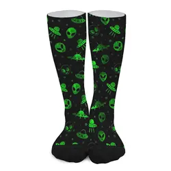 Aliens and UFOs Pattern Socks luxury sock Compression stockings thermal socks for men