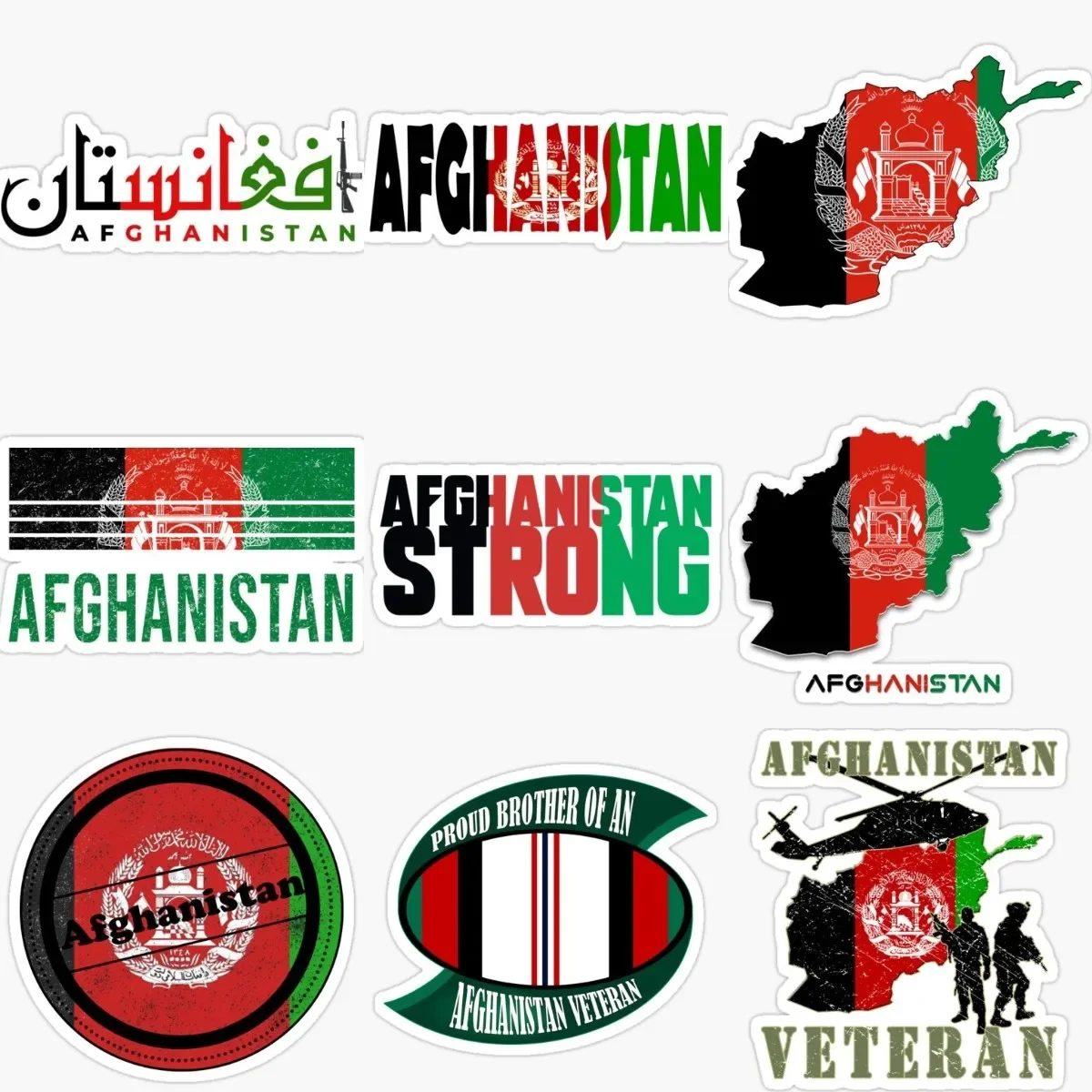 

Creative Afghanistan Flag Map PVC Waterproof Sticker for Decorate Wall Window Car Van Motorcycle Off-road Helmet Bumper Decal