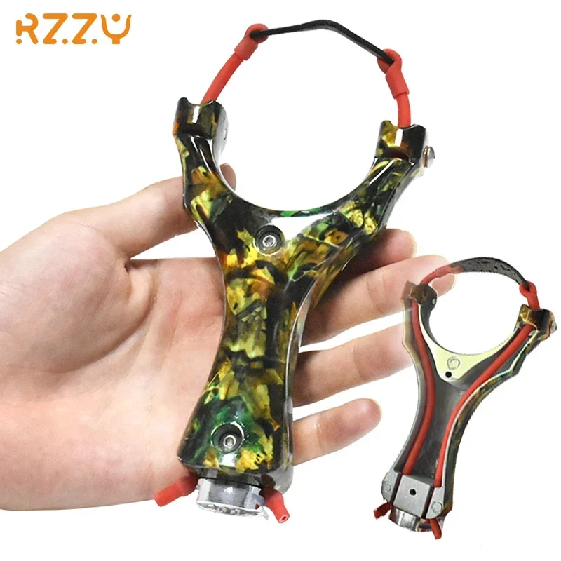 

Field Camouflage Hunting Slingshot Camouflage Rubber Band Stainless Steel Slingshot Feel Comfortable Multi-function Tool