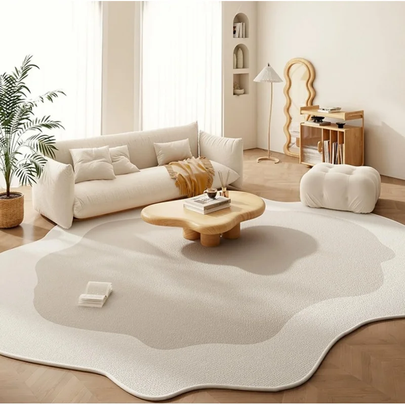 VIKAMA Minimalist Living Room Carpet Irregular Bedroom Dining Room Office Mat Non-Slip Easy Clean Rug Home Floor Decor
