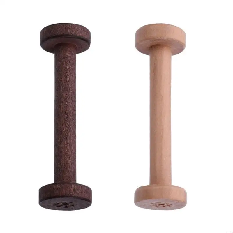 G99A Wood Empty Spools Empty Sewing Spools Wood Sewing Bobbins Sewing Thread Ribbon Holder Empty Bobbins Sewing Accessories