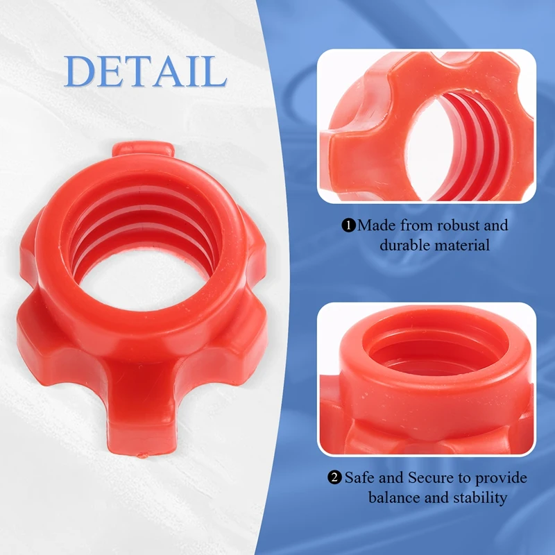 8PCS Dumbbell Nut,Dumbbell Rod Nut,Spinlock Collars For Barbells Bars Training Sports Accessories