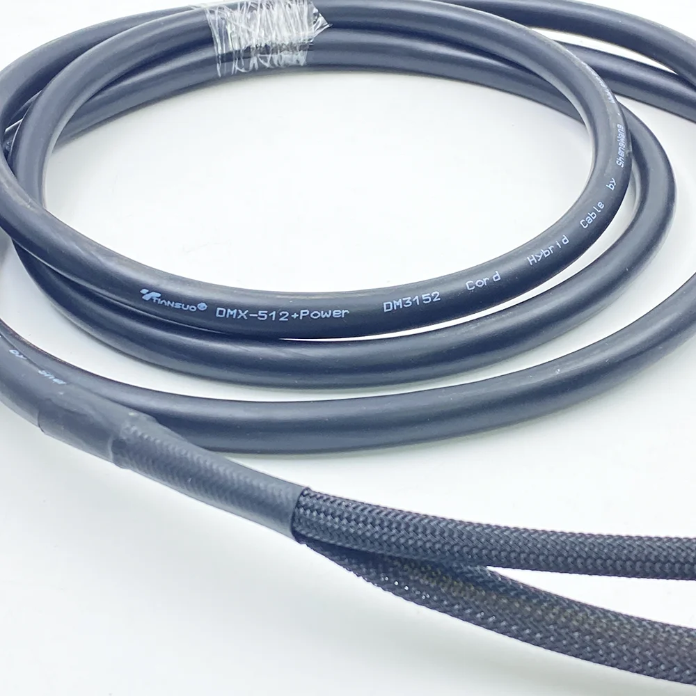 3Meter PowerCON Combo Cable 3Pin XLR DMX Hybrid Cable 3x1.5mm IP65 Rated Truecon 5Pin DMX For Stage Lighting Moving Head Outdoor