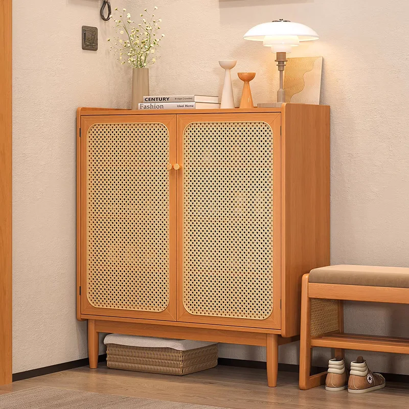 

-+-Wooden Organizer Shoe Shelf Mobile Storage Living Room Luxury Box Designer Shoe Cabinet Slippers Archivadores Home Furniture