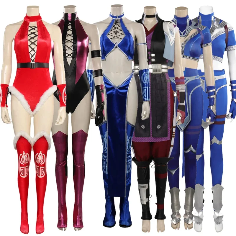 Game Mortal Cos Kombat Kitada Christmas Sexy lingerie Kitana Mileena Cosplay Costume Outfits Halloween Carnival Role Play Suit