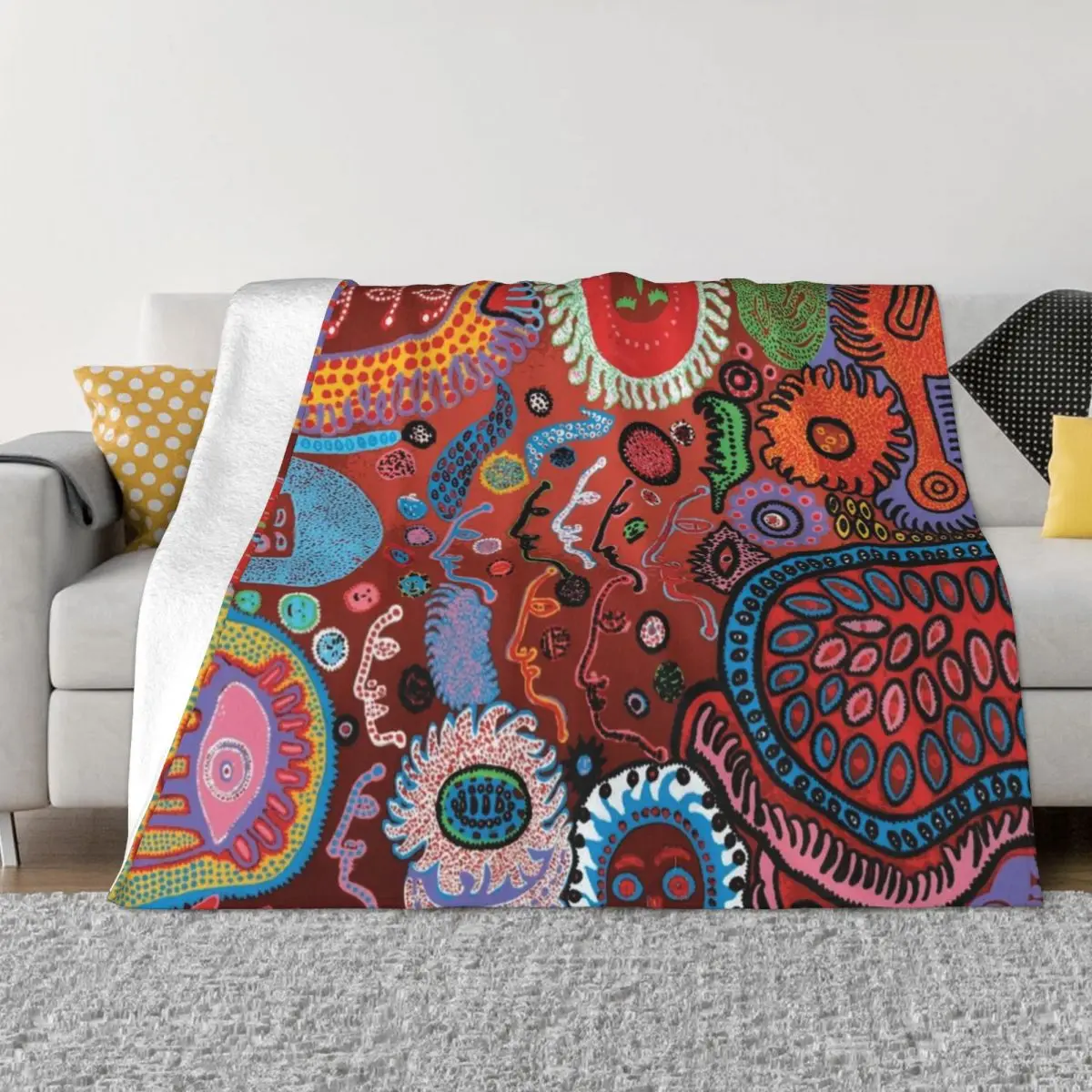 

yayoi kusama fungus Throw Blanket heavy blanket to sleep Soft Plaid