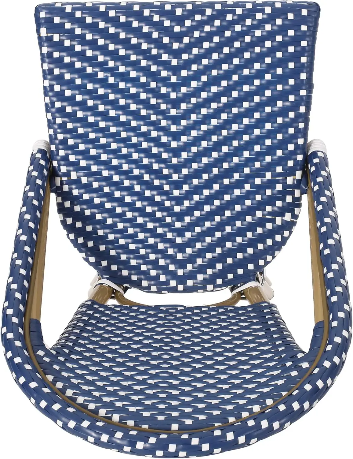 Outdoor Kinner Barstool, Teal escuro, branco e bambu impressão acabamento, 314451