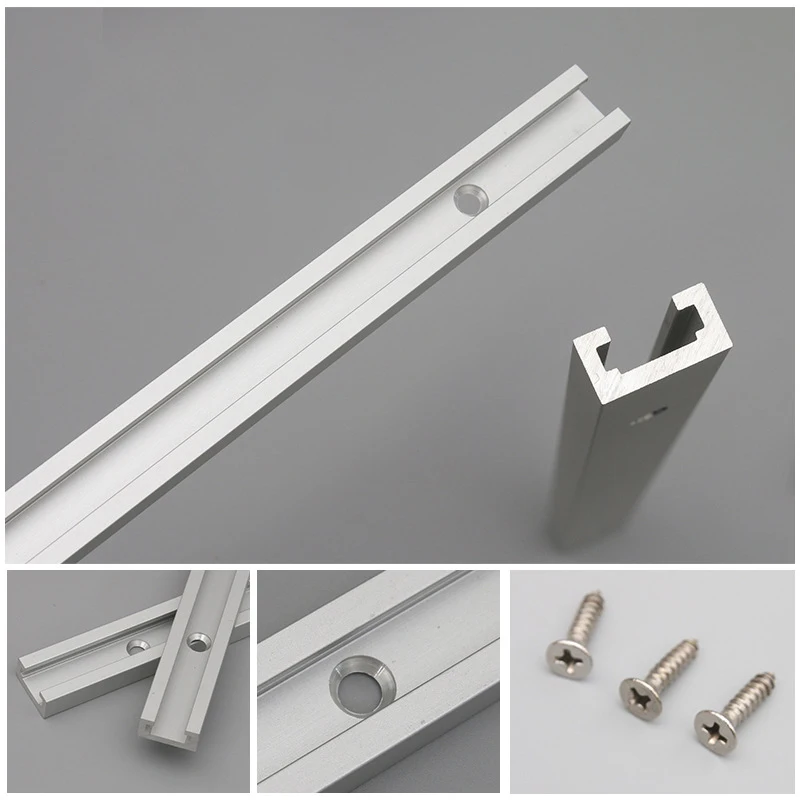 19mm T-slides, Woodworking Aluminum Alloy Slider Guide Rail Track, Leaning Hill Limit Slot, Push Table Workbench DIY Modificatio
