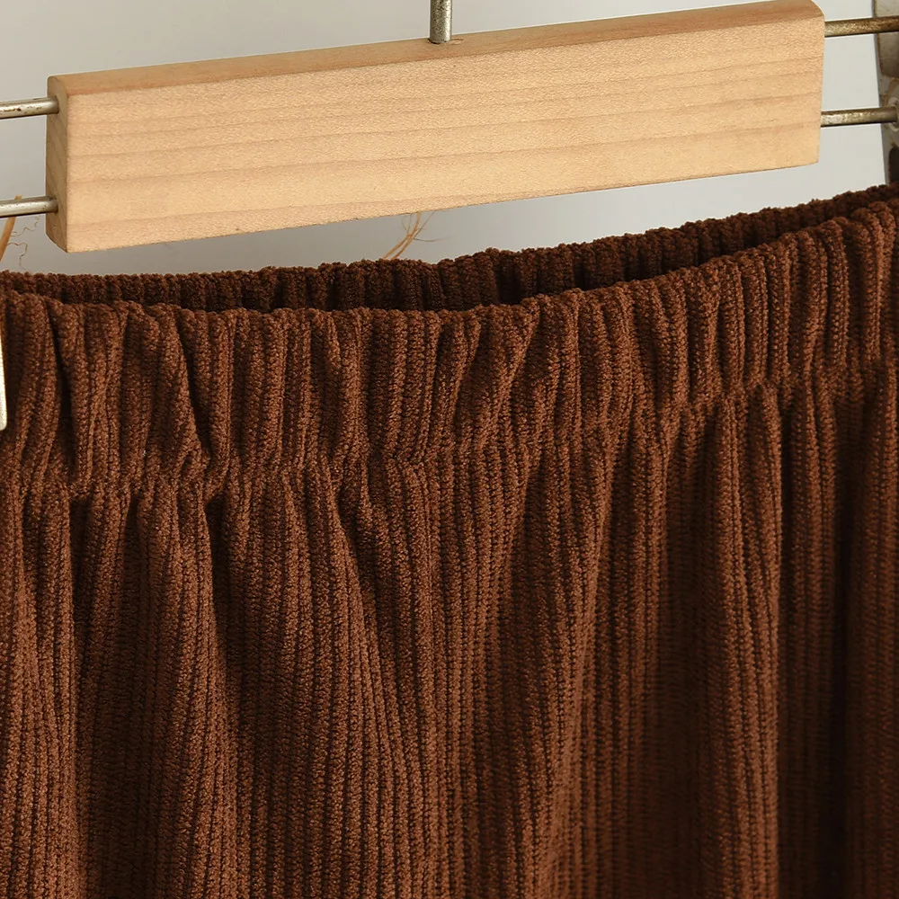 النسخة الكورية أزياء الخريف جديد الرجعية الفتيات ملابس طويلة الأكمام تي شيرت أعلى + القهوة الملونة سترة + السراويل ثلاث قطع مجموعة