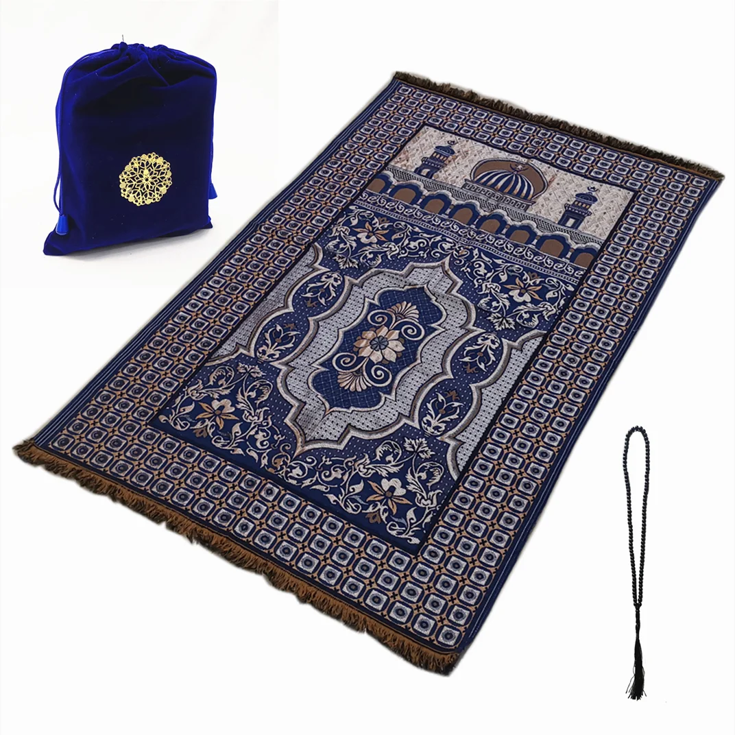 Traveling prayer mat pocket prayer rug islamic sejadah 70*110cm