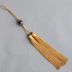 Martial Arts Taiji Sword Tassel Brown Tai Chi Sword Accessories Kung Fu Ear Hanging Ribbon Chinese Knot Short Middle Long
