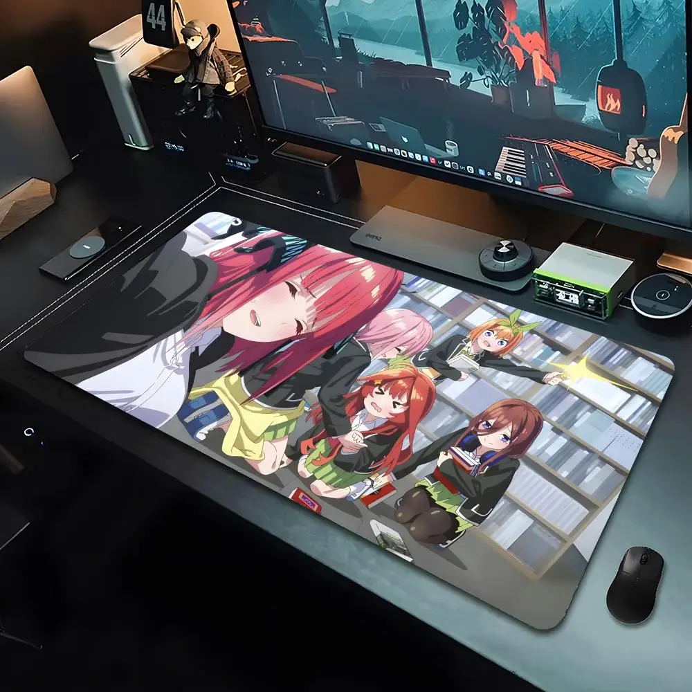 

Коврик для мыши «The Q-quintessential Quintuplets», большой игровой коврик с защитой от скольжения, утолщенный, для компьютерной клавиатуры, стола, рабочего места