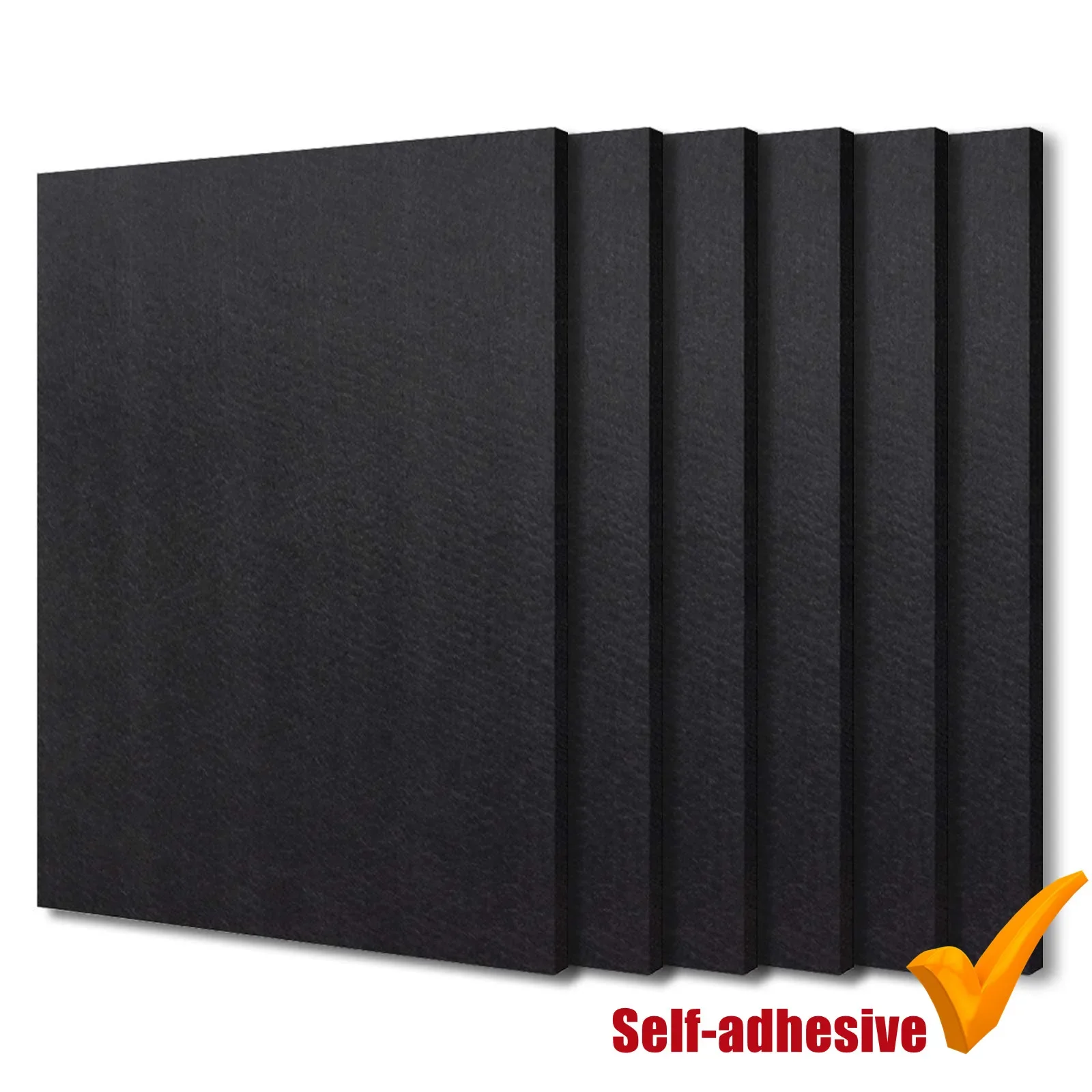 3d Self-adhesive Panels 6Pack 30x40x0.9cm Studio Acoustic Panels Rectangle Soundproofing Sound Insulation Home KTV Wall Panels