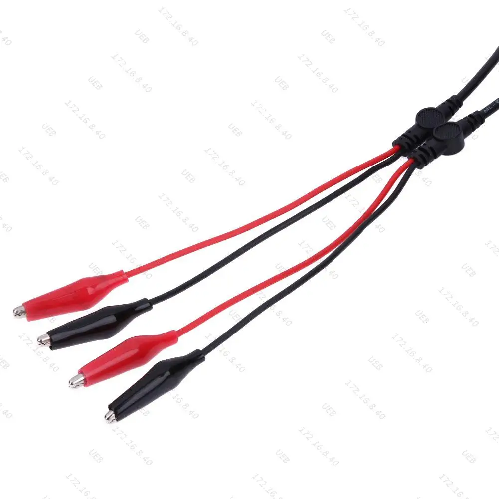 110cm BNC Q9 To Double Alligator Clip Oscilloscope Test Probe Leads Cables Test Leads BNC Test Leads Kit Measurement Accessory