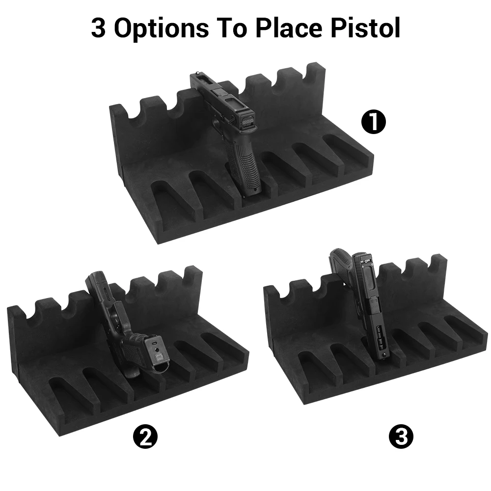 4/6 Slots Handgun Display Rack Glock Magazine Holder Pistol Storage Soft EVA Foam Gun Stand Weapon Support Hunting Accessories