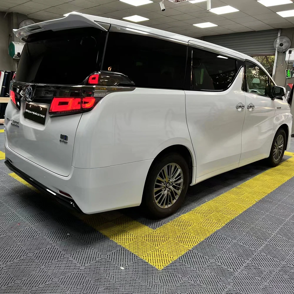 Easy to Install Premium PET Car Body Film Wrap Stretchable Auto Vinyl Removable Bubble‑Free Car Wrap Film Sparkle White