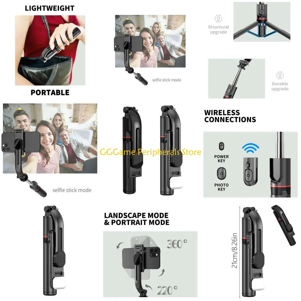 

U55B Multifunctional Phone Tripod Selfie Bluetooth-compatible Remote Shutter