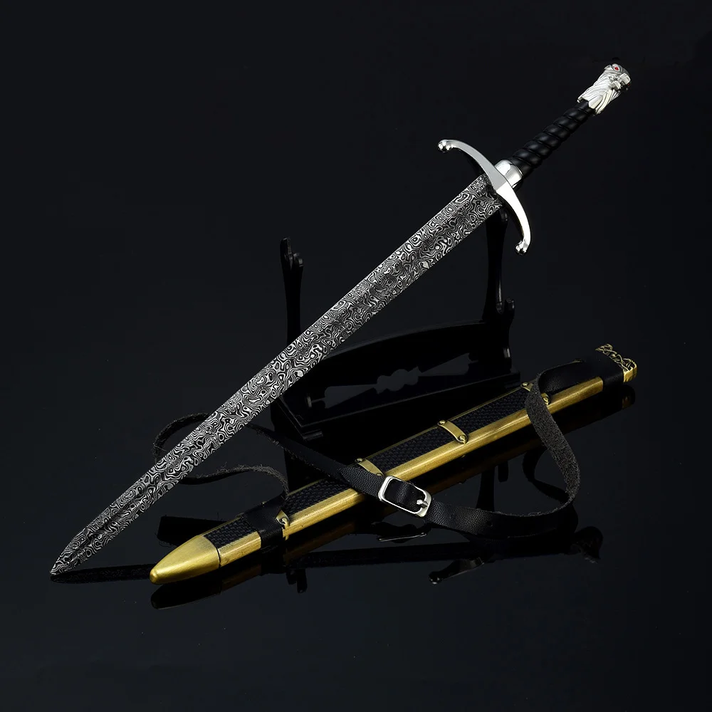 30cm Game TV Peripherals Longclaw Sword Medieval Swords Collectible Craft Gift Box Katana Steel Safe Metal Model Toys Samurai