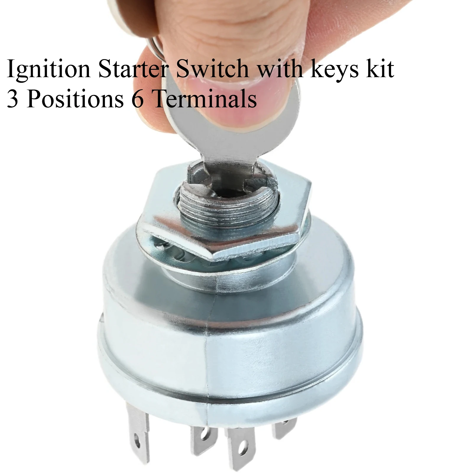 Lawn Mower Ignition Starter Switch&Keys 3 Positions 6 Terminals for Toro Exmark 103-0206 104-2541 109-4736 88-9830 Stens 430-334