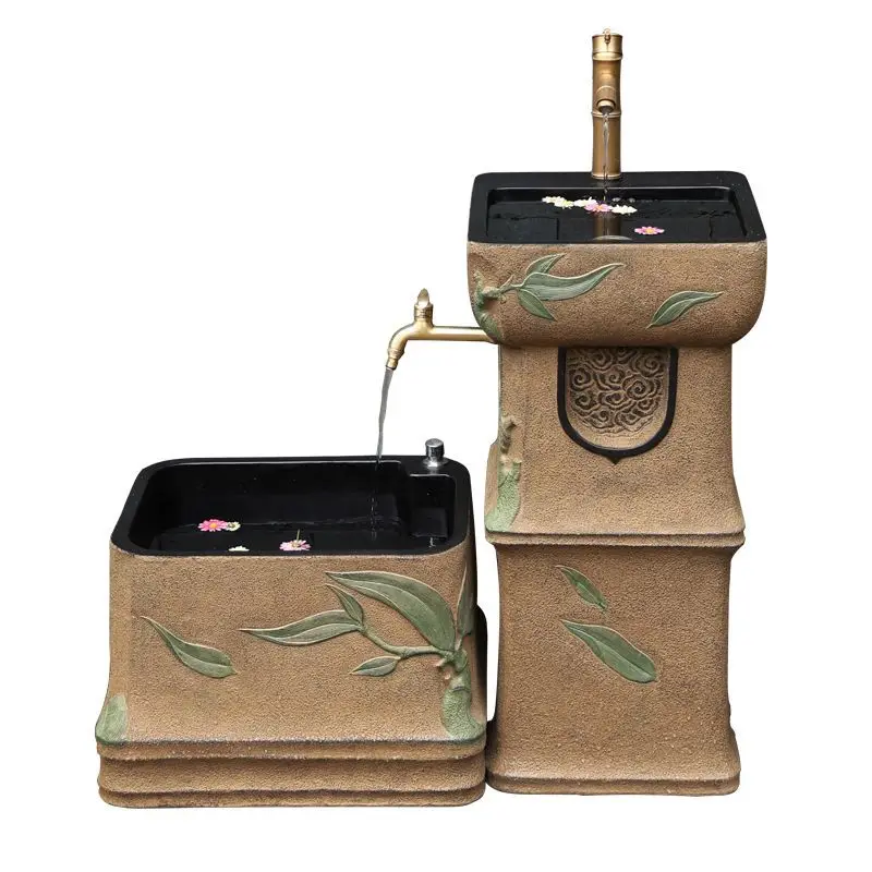 

integrated courtyard wash basin, outdoor mop pool sink, balcony wash basin outdoor, mop pool pool basin