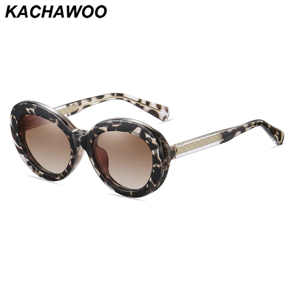 

Kachawoo женские поляризационные солнцезащитные очки овальной формы TR90 в оправе из ацетата с магнитной клипсой на солнцезащитные очки мужские для вождения в стиле ретро леопардовый коричневый