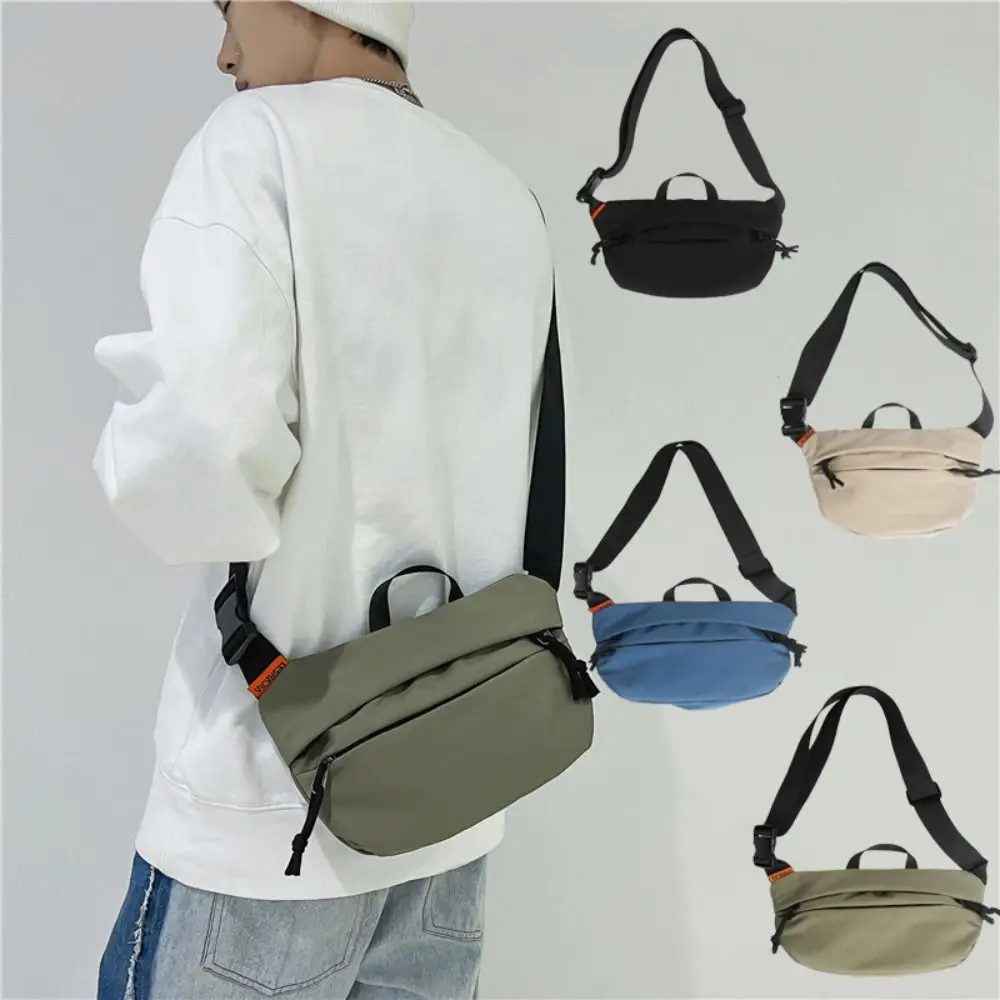 Bolso de pecho de nailon para hombre, bolsa cruzada de gran capacidad, elegante, duradera, de ocio, para uso diario