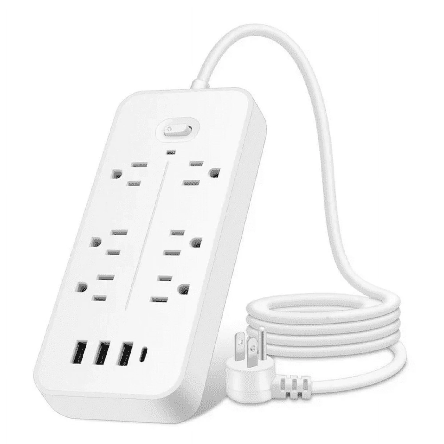 

Защитный удлинитель, удлинитель NEWCE с 6 розетками, 3 USB и 1 портами USB-C, 4-футовый шнур питания (2000 Вт/10 А)