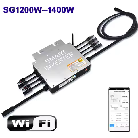 Solar Grid Tie Inverter SG1200W 1400W PV Smart Transformer 20-60C DC Input for 4 PCS Panels 2.4G Wireless Communication