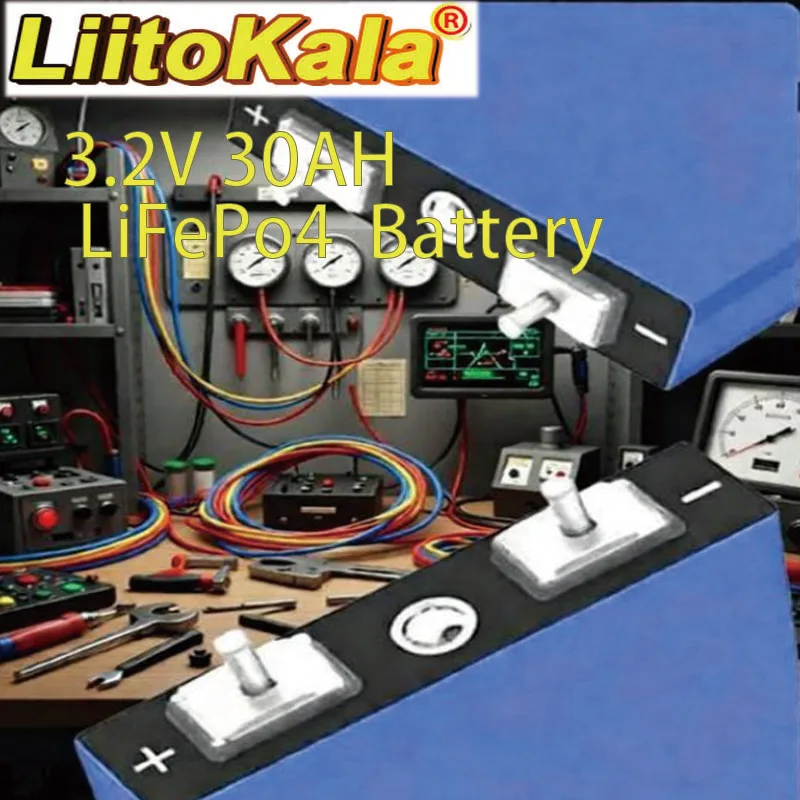 

1-3PCS LiitoKala 3.2V 30AH LiFePo4 Battery For Diy 12V 24V 36V 48V E-bike E Scooter Wheel Chair AGV Car Golf Carts