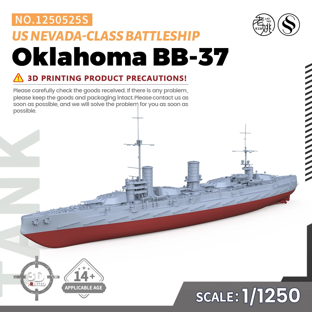 

SSMODEL 1250525/S 1/1250 Military Model Kit US Oklahoma Nevada-class Battleship BB-37