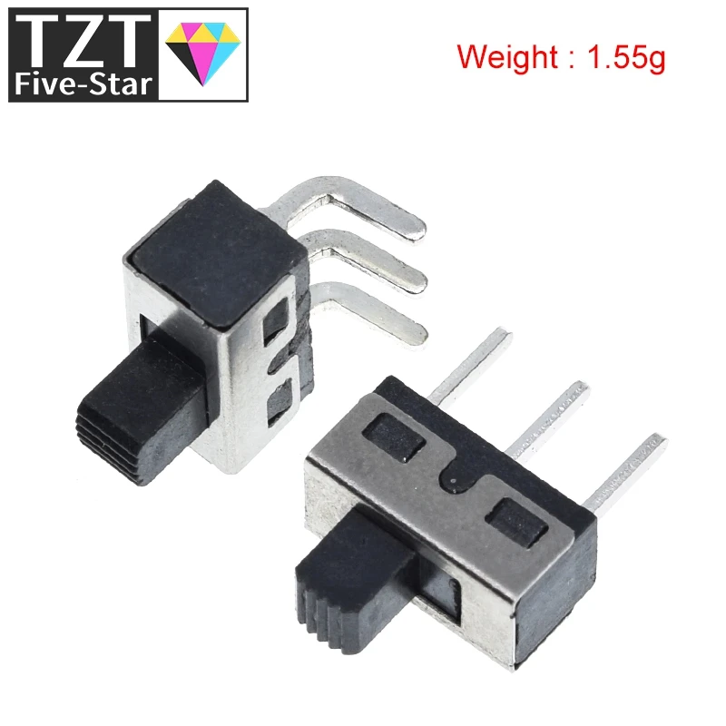 10PCS SS12D10 SS12D06 Toggle Switch 3Pins Straight Feet Handle High 5mm Spacing Of 4.7mm 3A 250V SS12D10 Power Switches