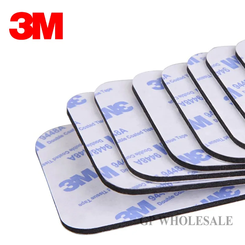 

10x 3M 9448 Glue EVA Foam Pads Double Sided Adhesive Strong Mounting Tape for Home, in cars, office hook, Picture 61mmx78mm, 3mm
