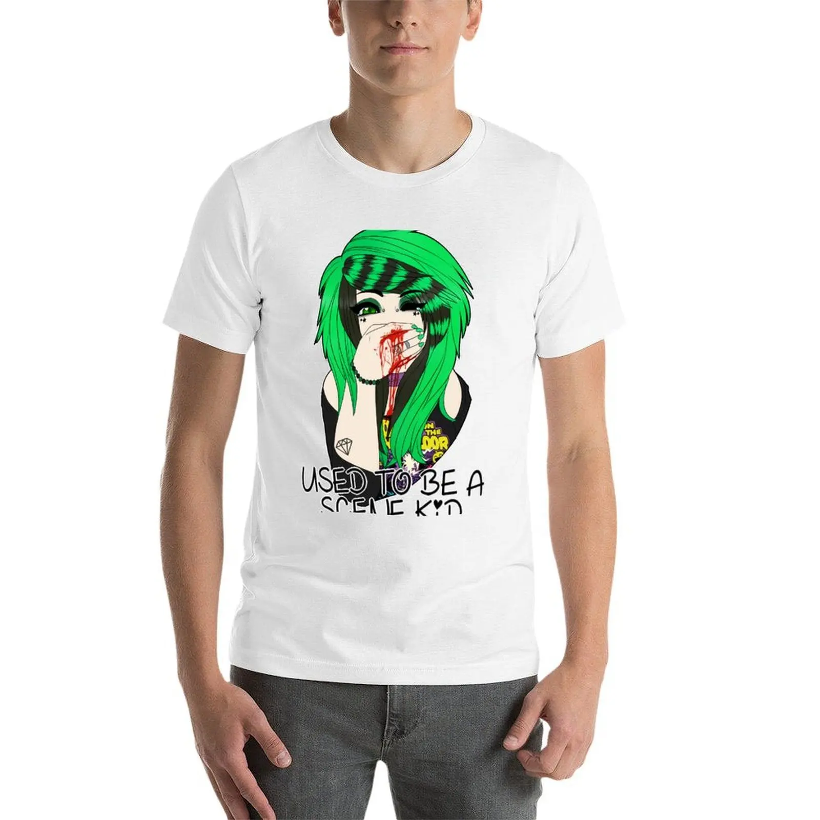 تستخدم لتكون طفل المشهد (أنثى) تي شيرت تي شيرت رجل عادي القطن تي شيرت عالية الجودة تي شيرت #4