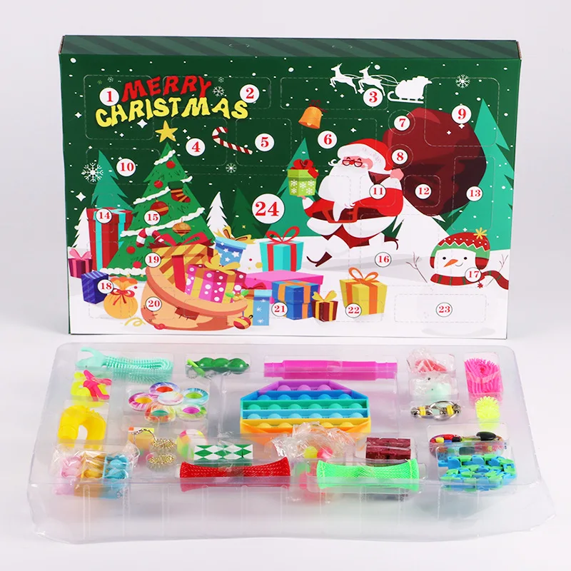 Decompression Christmas Blind Box 24 Day Countdown Arrival Day Christmas Gifts Dongdongle Blind Box Gift Box Set