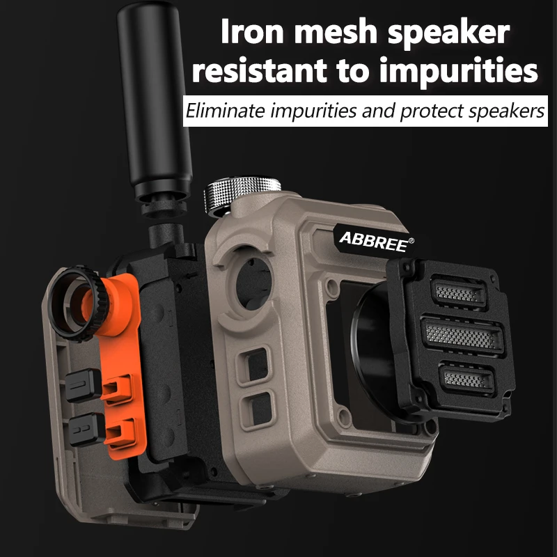 ABBREE AR-63 Walkie Talkie Frequência de cópia sem fio Carregador tipo C de longo alcance VOX para rádio bidirecional de negócios de hotel