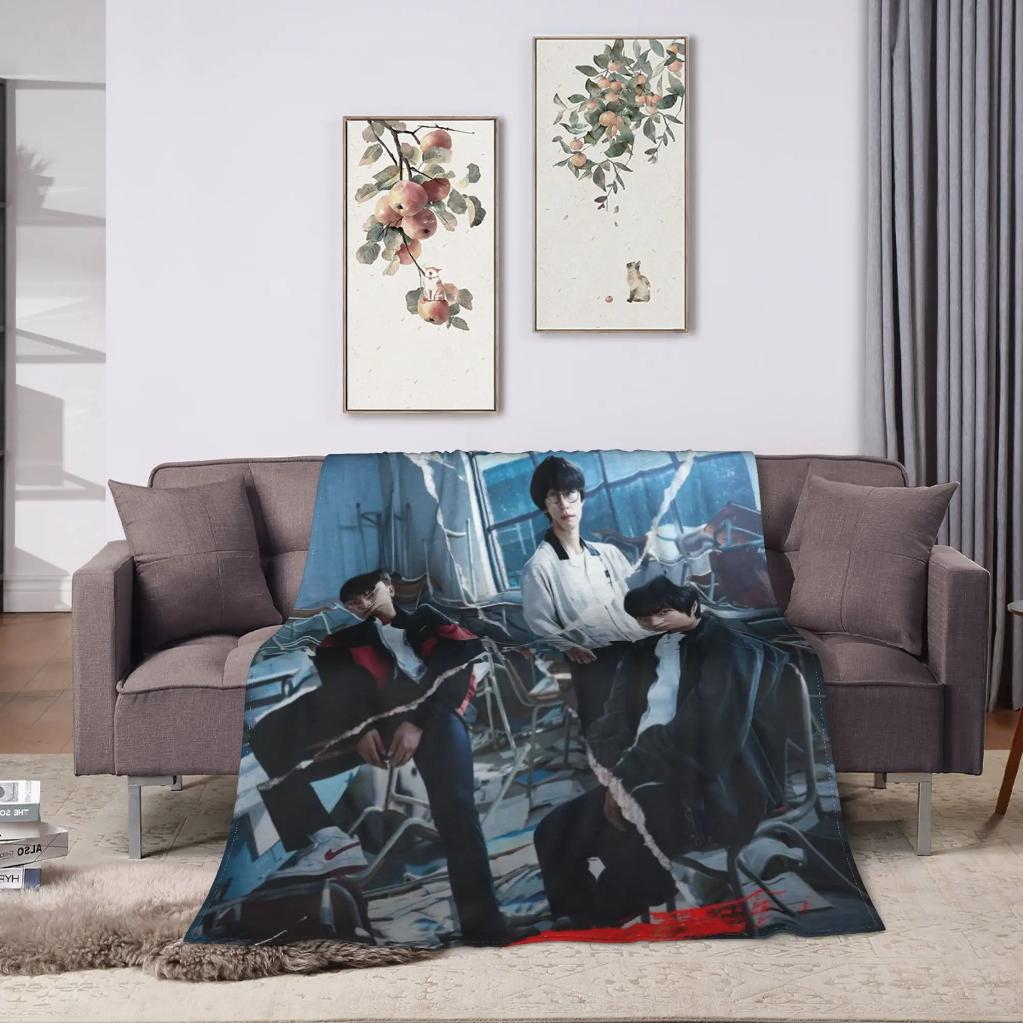 Hot Kdrama Weak Hero Class Blanket Quality Warm Soft  Throw Blanket Winter Kids Adult Bedroom Aesthetic Bedspread