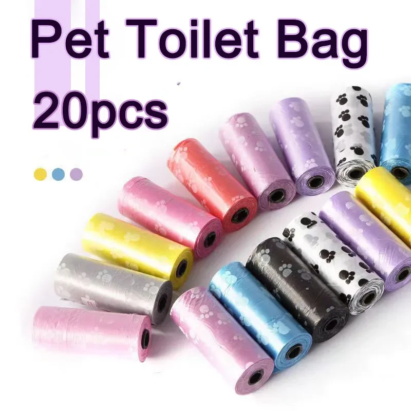 

20 Rolls Dog Poop Bag Outdoor Cleaning Poop Bag Outdoor Clean Pets Supplies for Dog 15Bags/Roll Refill Garbage Bag Pet Supplies