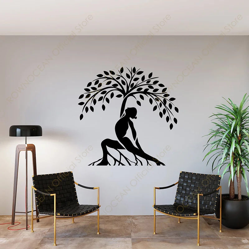 

Yoga Tree Wall Sticker Vinyl Art Home Decor Living Room Bedroom Yoga Studio Decoration Decals Meditation Wallpaper Murals 4906