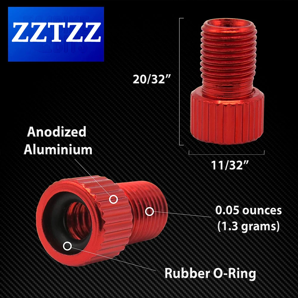 5Pc Presta Valve Adapter Convert Presta to Schrader French/UK to US Inflate Tire Using Standard Pump or Air Compressor