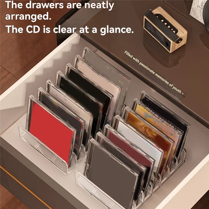

A41T CD/DVD Storage Rack Transparent Organizer Stand Display Holder For CD/DVD Holds Multiple Discs