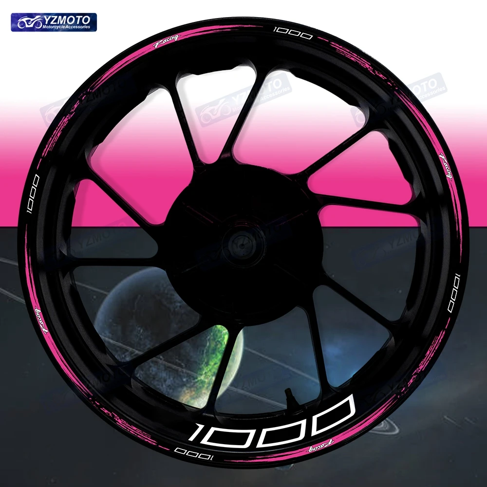 

For Z1000 Motorcycle 17 Inch Front And Rear Wheel Sticker Hub Decal Modified Reflective Waterproof Decorative Rim Stickers
